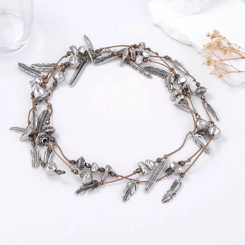 Leaf Chain Layered Necklace, image 2