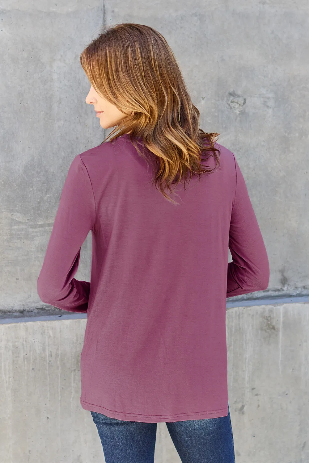 Full Size Round Neck Long Sleeve Top, image 14