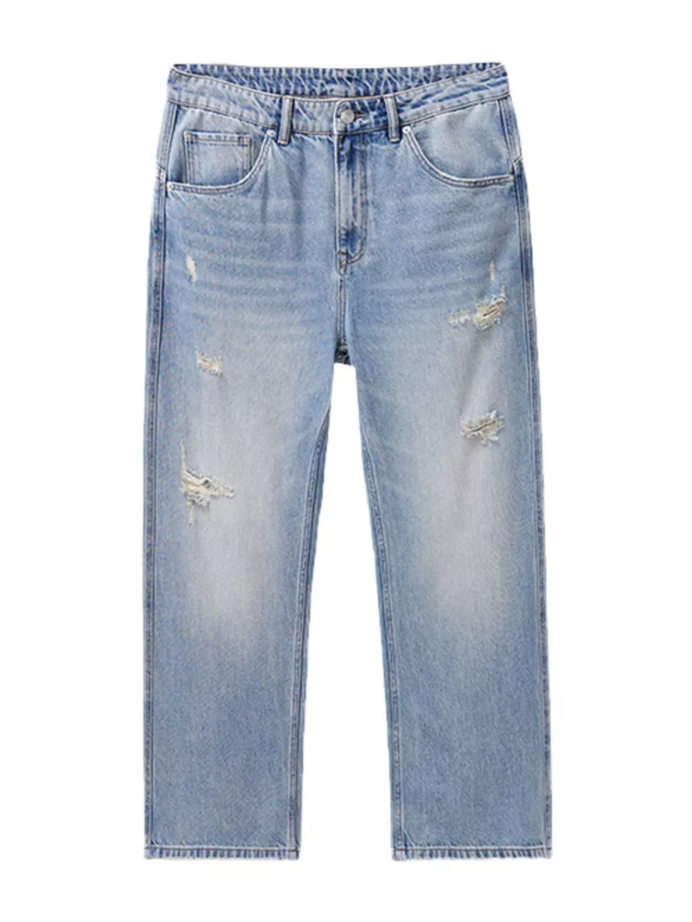 Men's Distressed Wide Leg Jeans, image 3