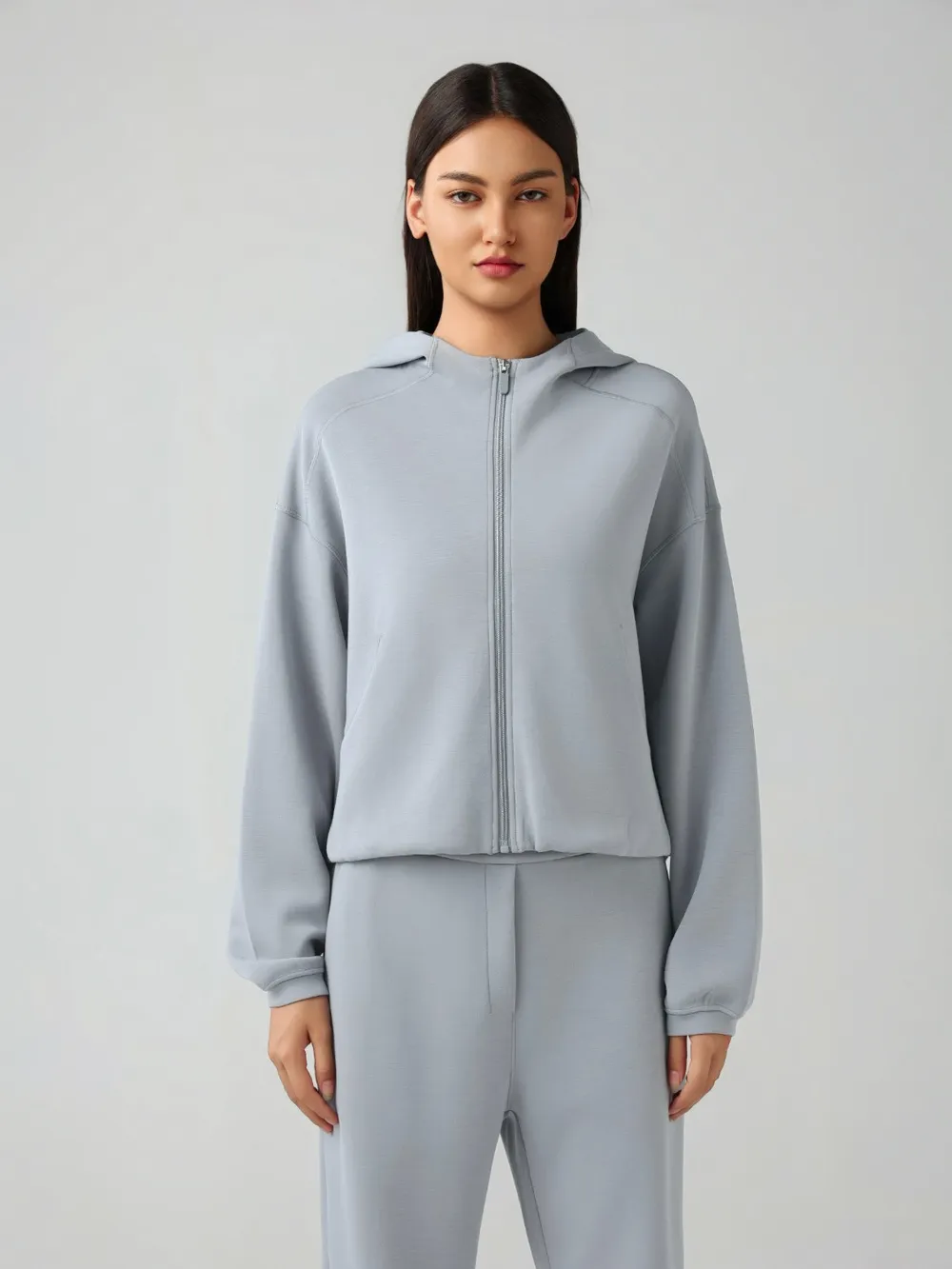 Zip Up Dropped Shouder Active Hooded, image 13