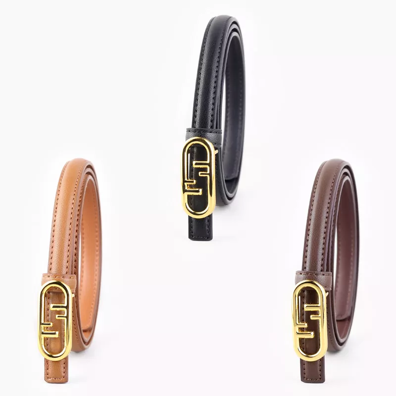 Buckle Leather Skinny Belt, image 3