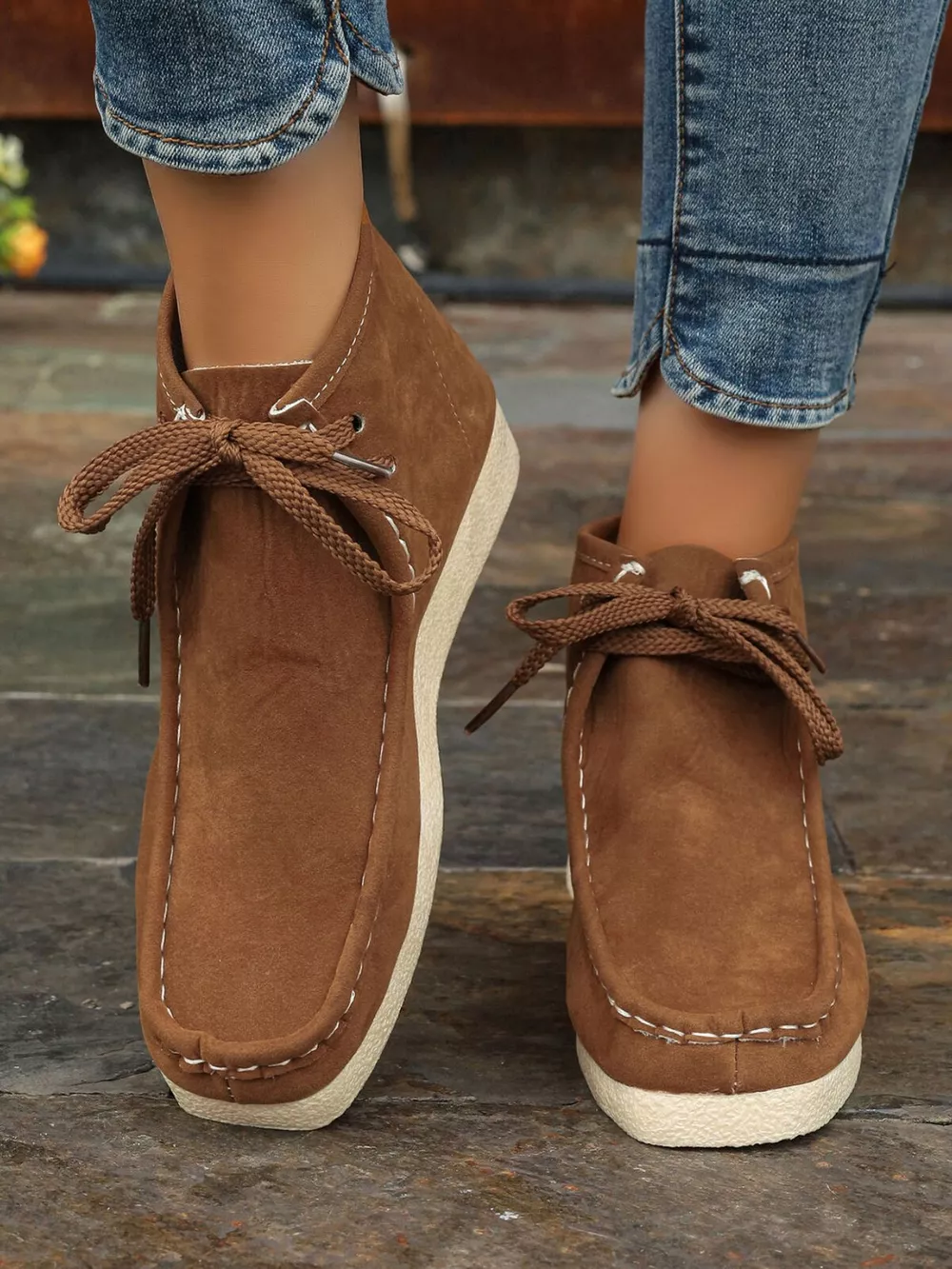 Lace Up Wedge Ankle Boots, image 5