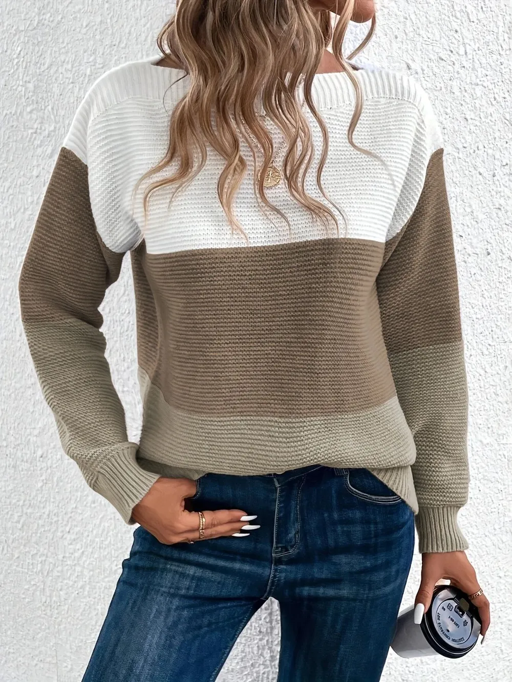 Color Block Boat Neck Sweater, image 16