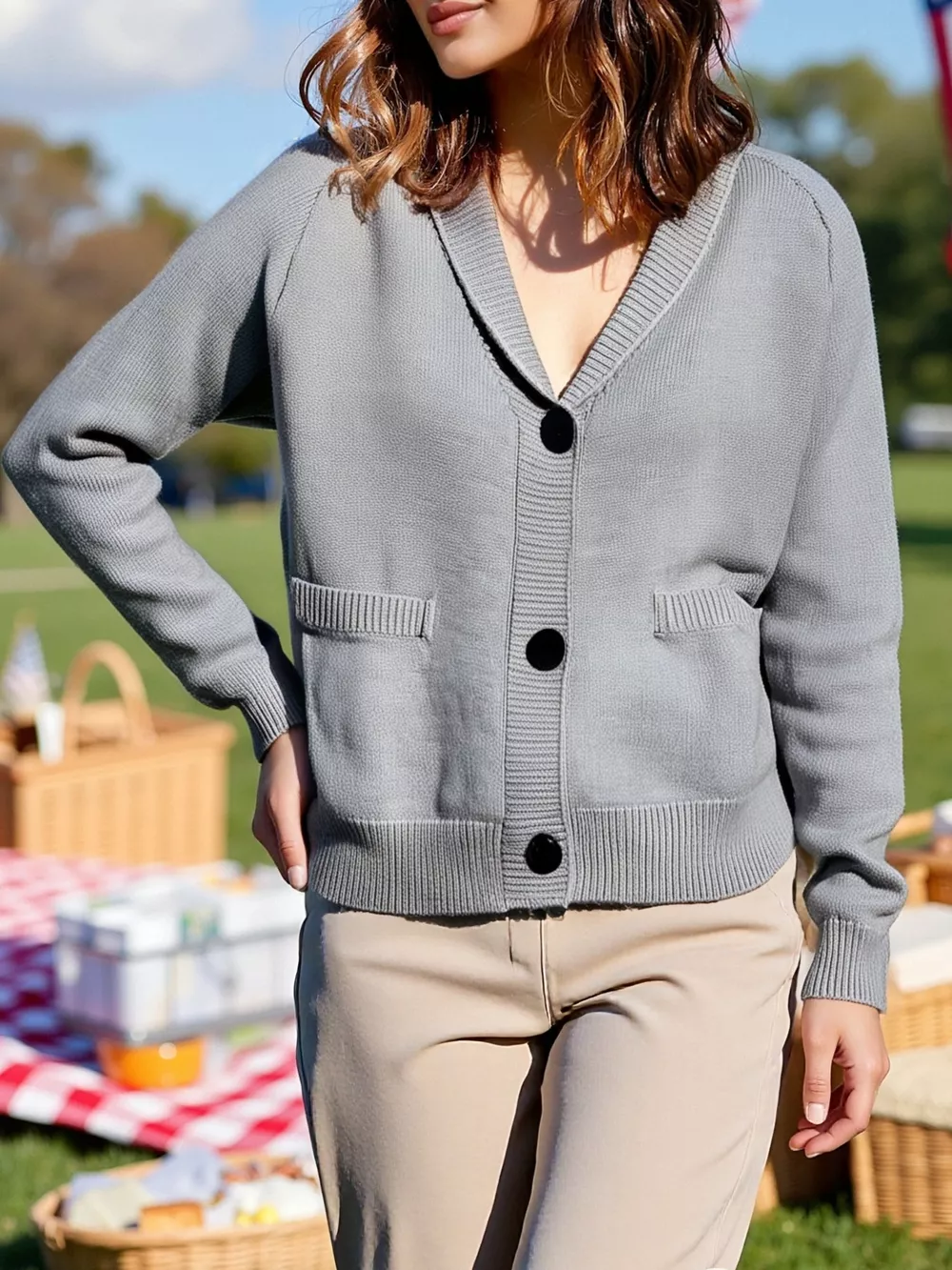 US Flag Button Up Cardigan, image 12