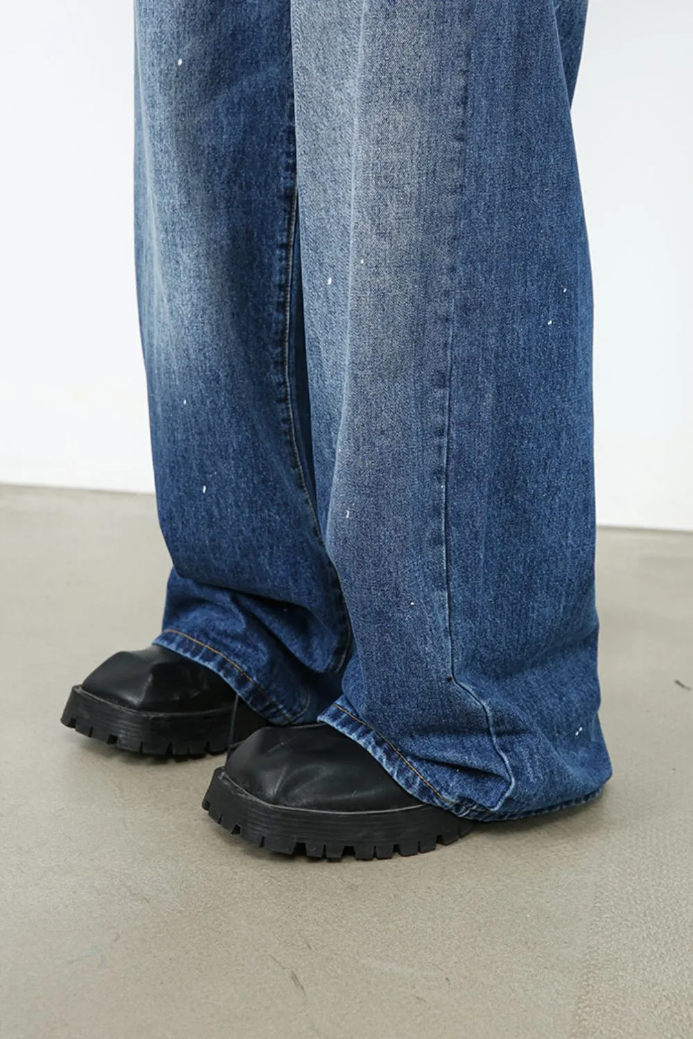 Men's Paint Wide Leg Jeans, image 6