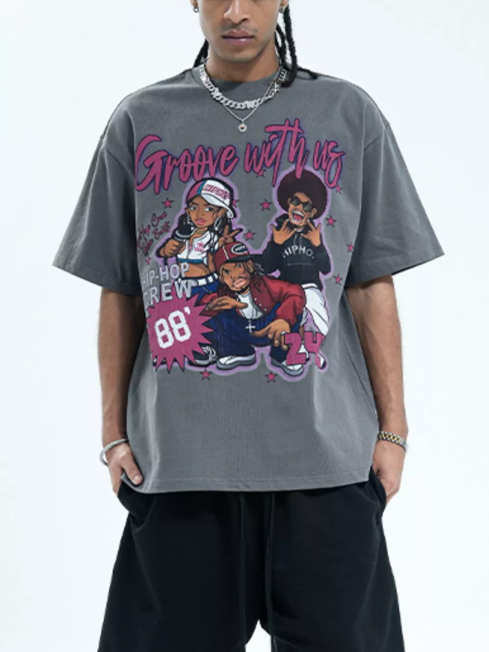 Men's Graphic Round Neck Half Sleeve T-Shirt, image 7