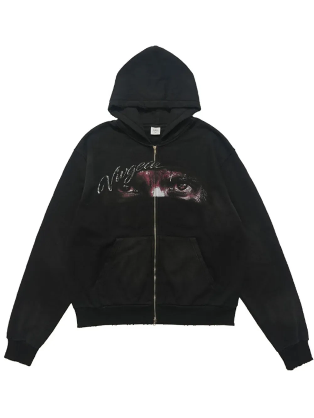Men's Graphic Zip-Up Hoodie with Pockets, image 5