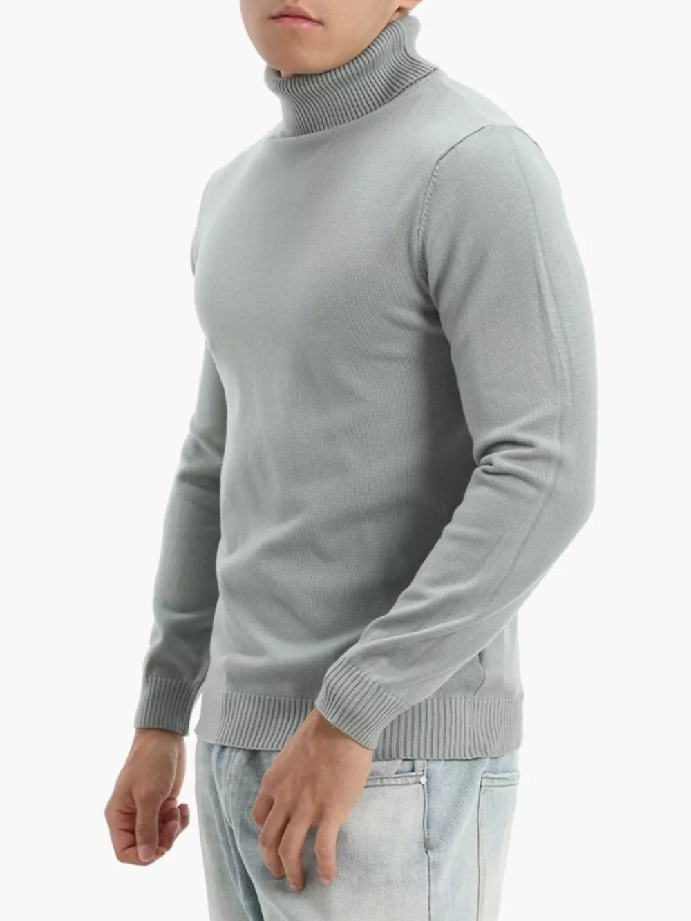 Men's Plus Size Turtleneck Long Sleeve Sweater, image 13