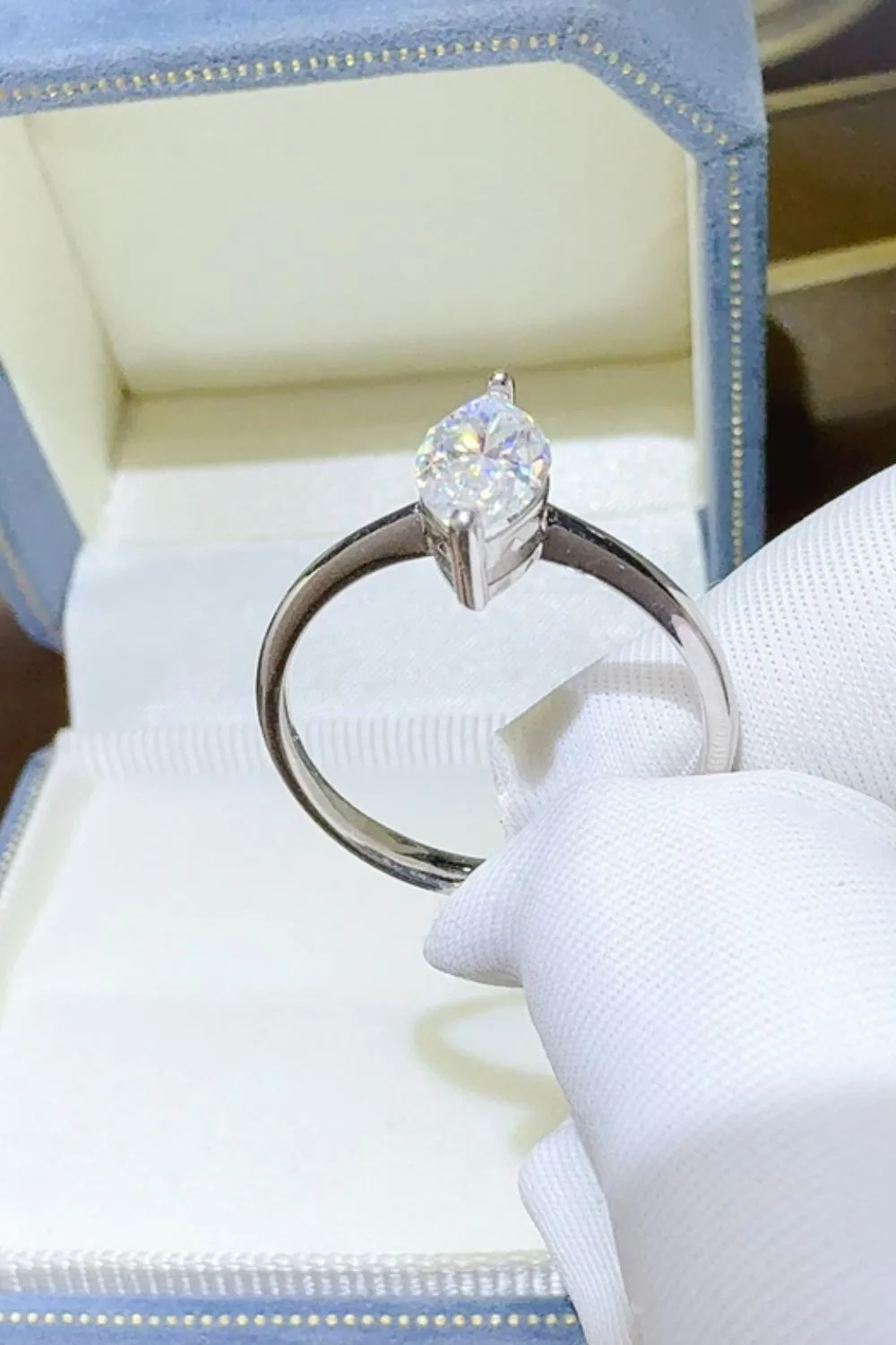 2 Carat Moissanite 925 Sterling Silver Ring, image 4
