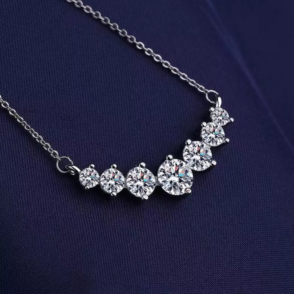2.8 Carat Moissanite 925 Sterling Silver Necklace, image 3
