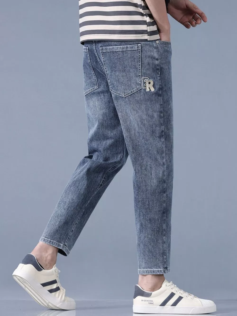 Men's Straight-Leg Wash Jeans, image 7