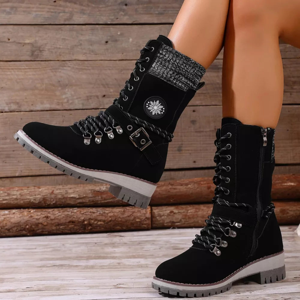 Lace-Up Ankle Combat Boots, image 11
