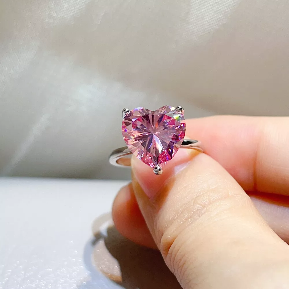 5 Carat 925 Sterling Silver Moissanite Ring, image 3