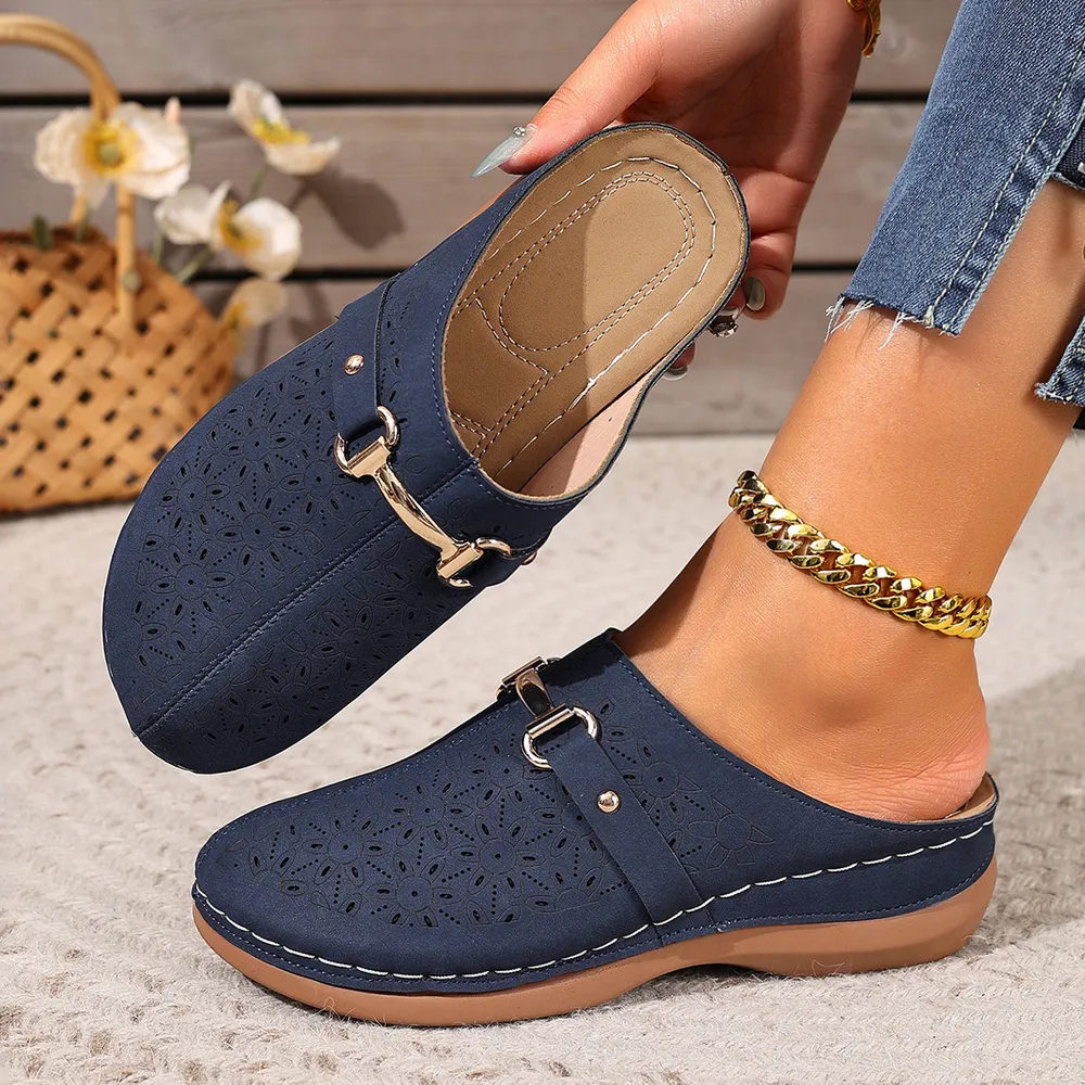 Round Toe Wedge Sandals, image 7