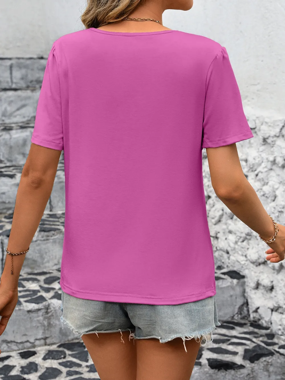 Round Neck Short Sleeve Top, image 7