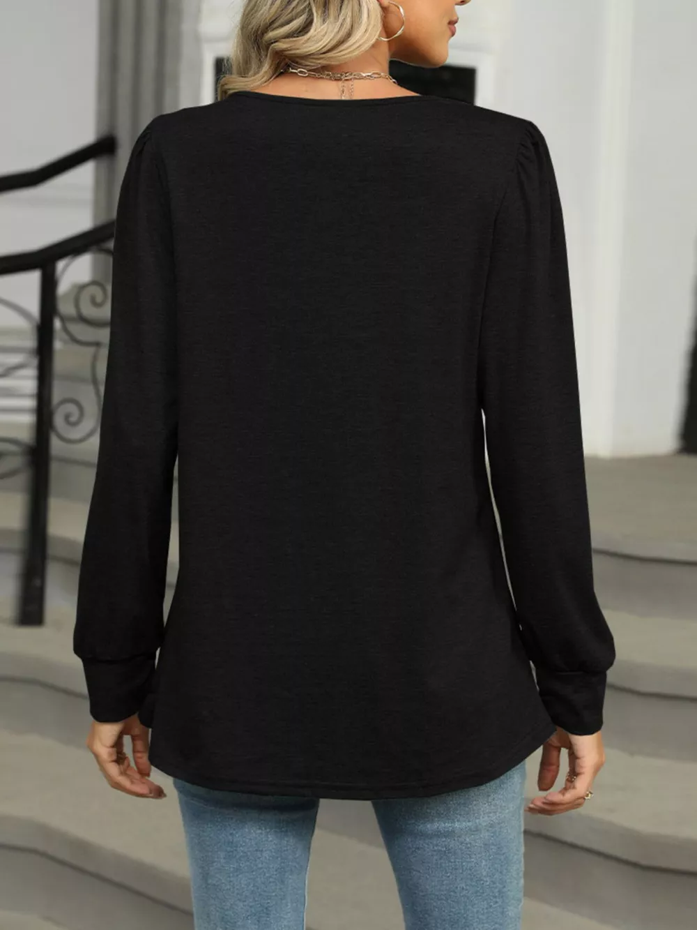Long Sleeve Round Neck T-Shirt, image 10