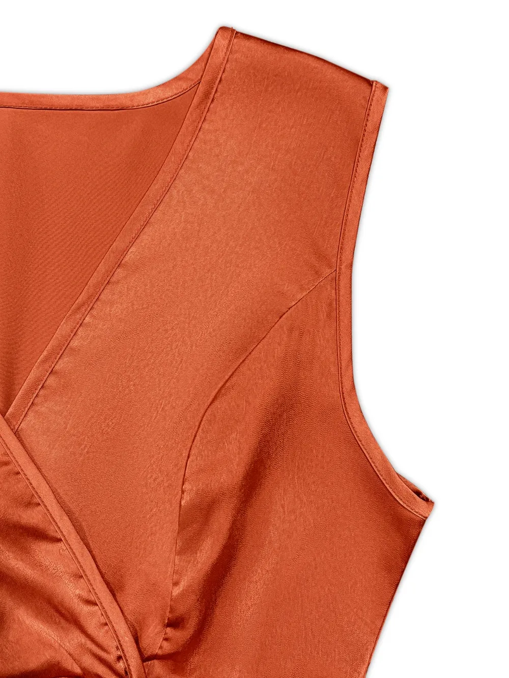 Slit Surplice Sleeveless Midi Dress, image 5