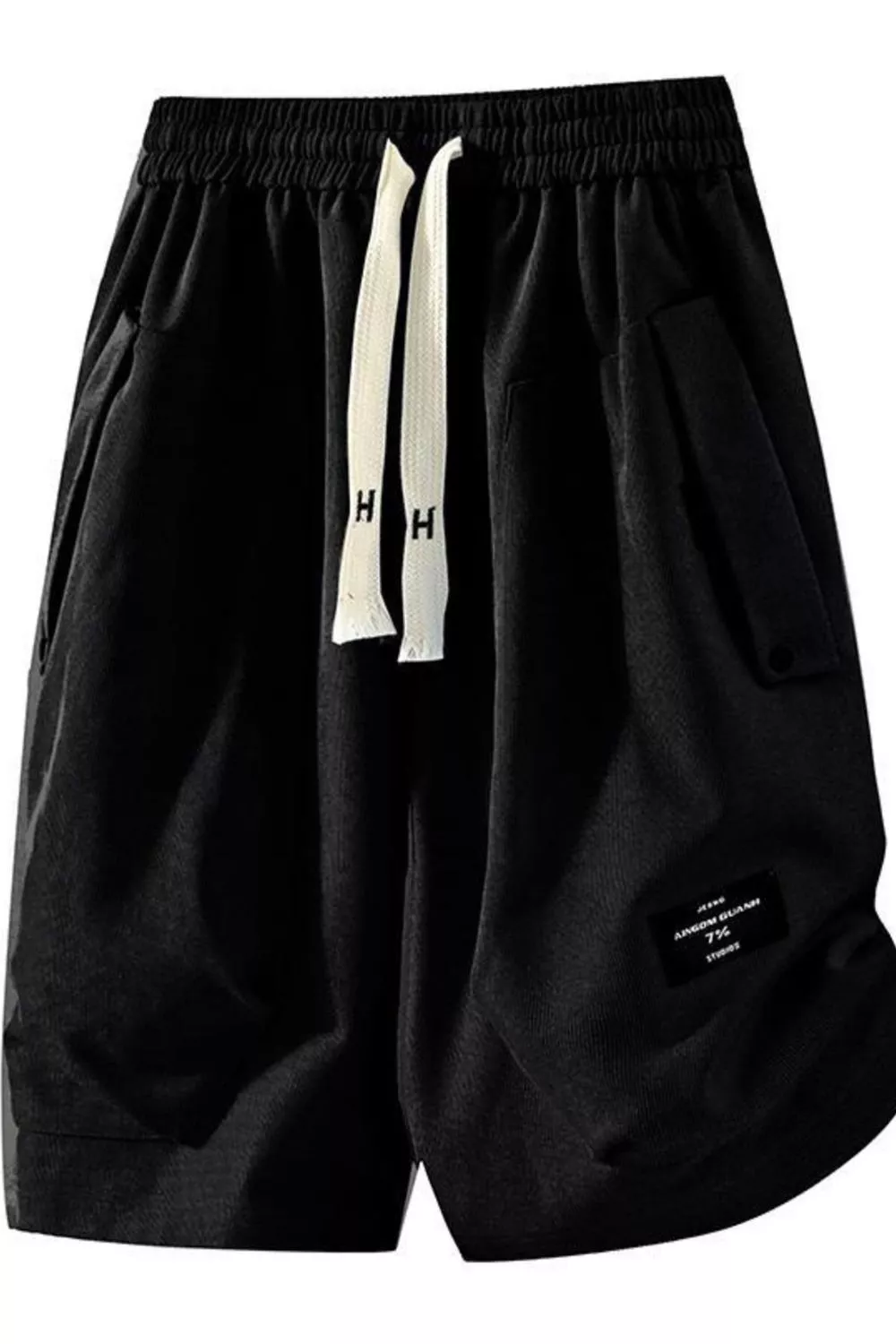 Men's Plus Size Drawstring Pocketed Shorts