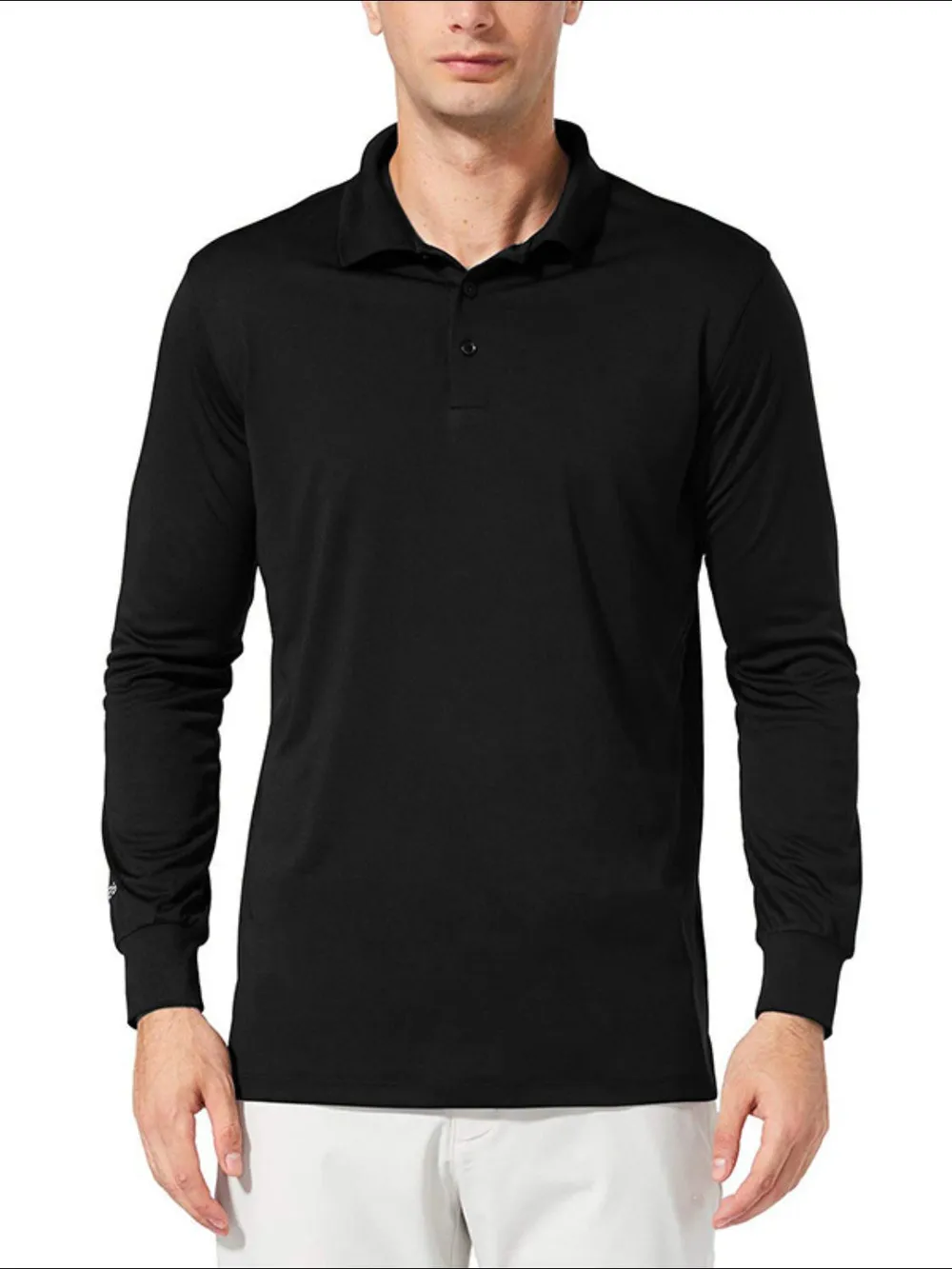 Long Sleeve Collared Neck Polo Shirt