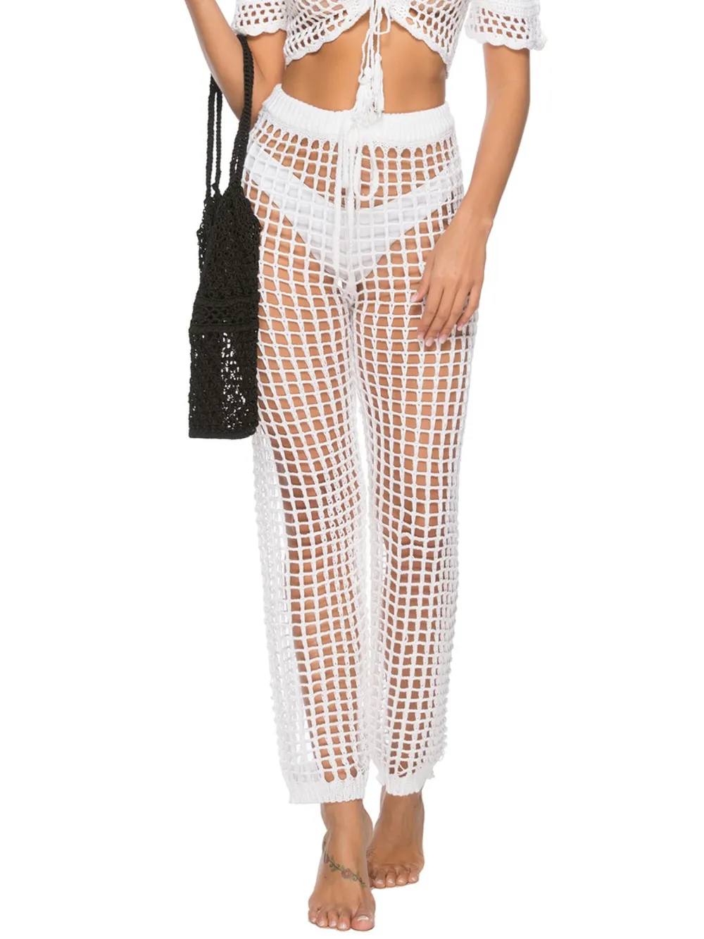 Cutout High Waist Swim Pants, image 10