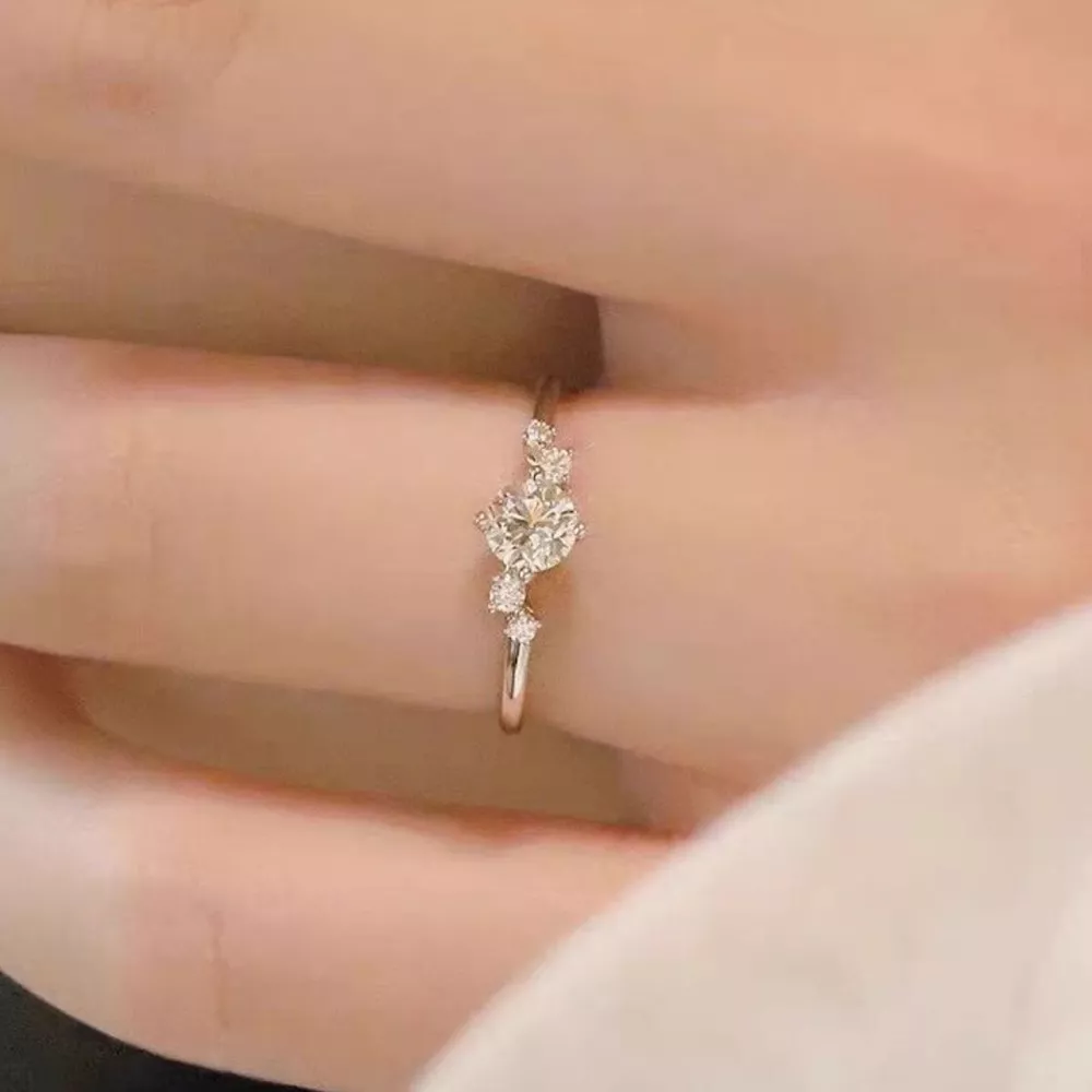 1 Carat Moissanite 925 Sterling Silver Ring, image 6