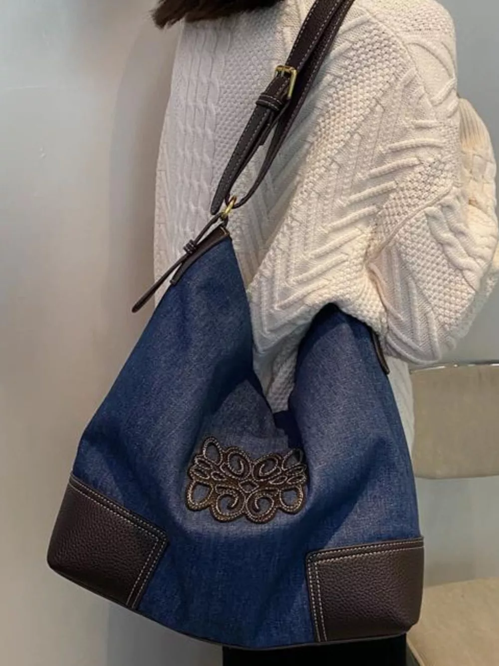 Embroidered Canvas Tote Bag, image 17