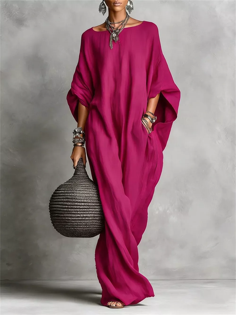 Loose Fit Boat Neck Dress, image 7