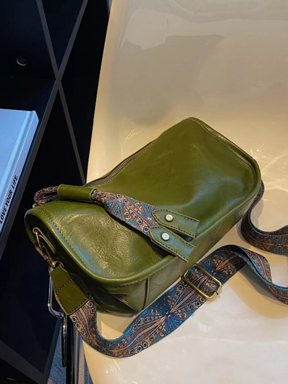 Patterned Strap Crossbody Bag, image 4