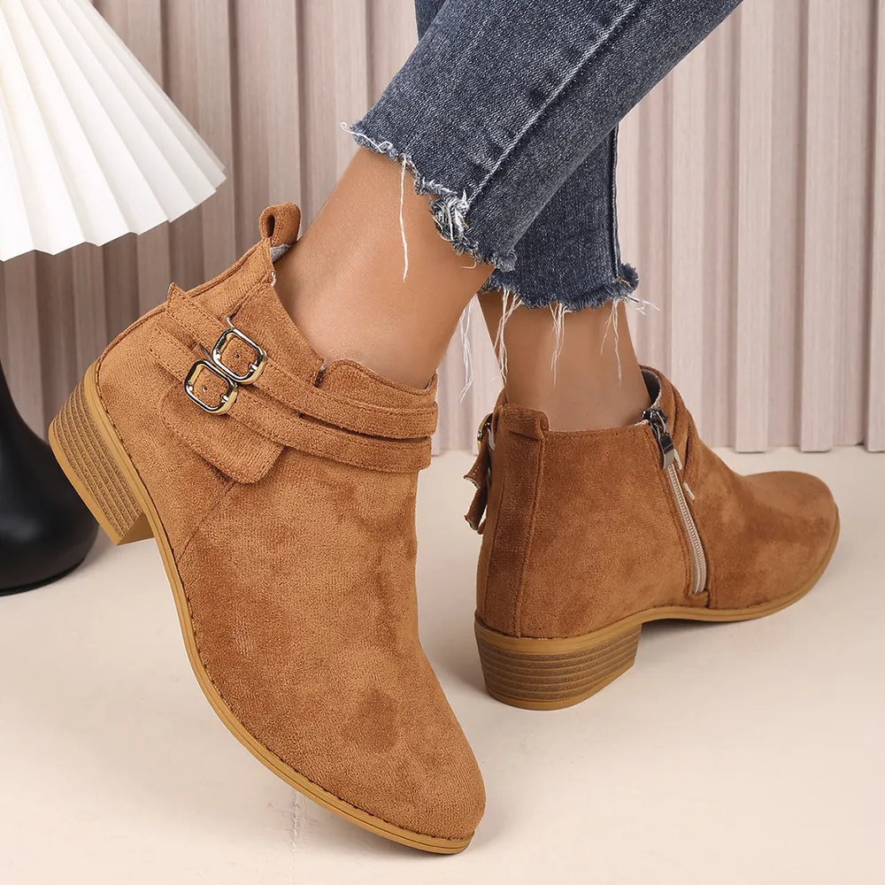 Point Toe Block Heel Boots, image 4
