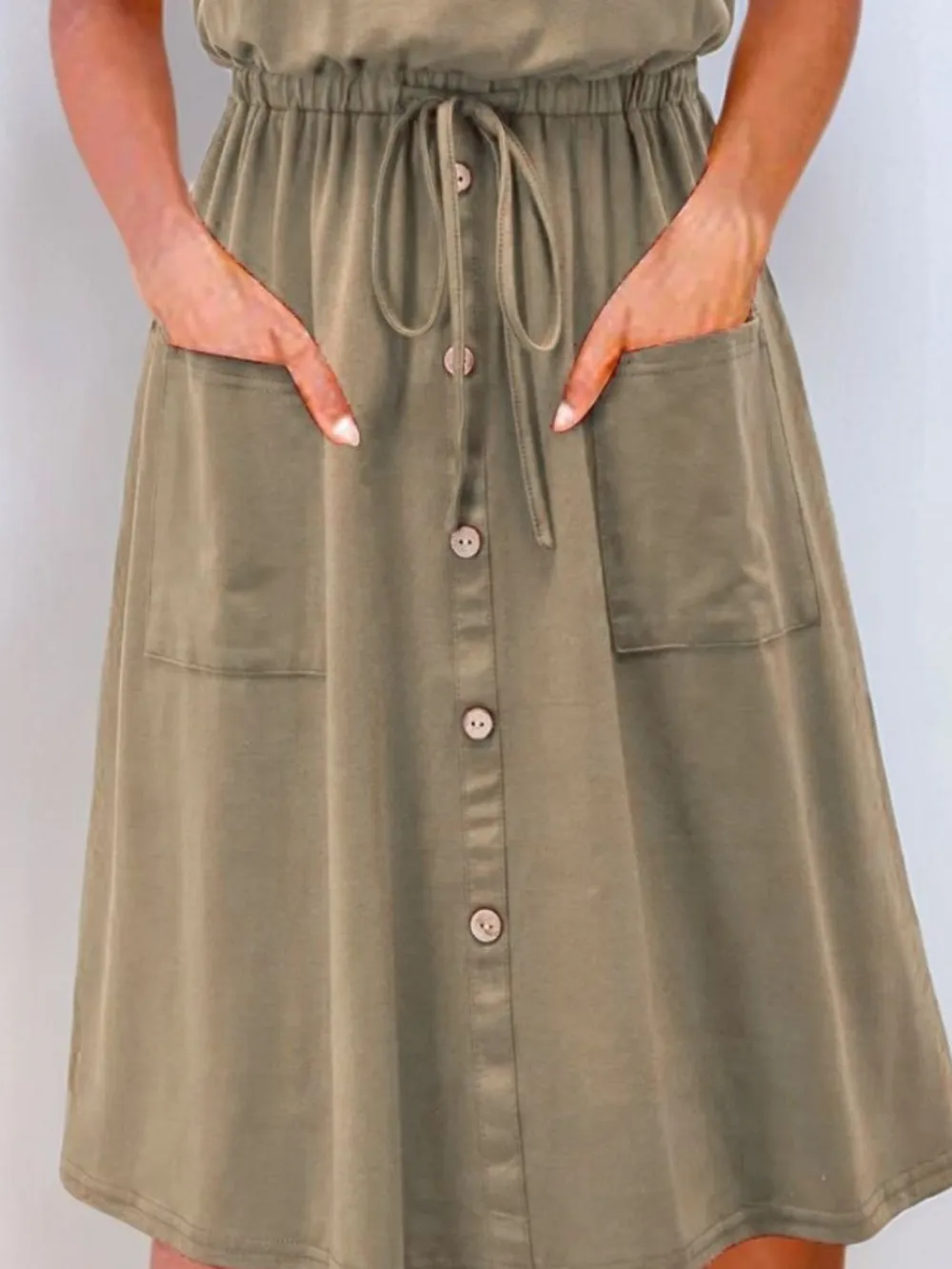 Full Size Round Neck Sleeveless Tank Dress Plus Size, image 8