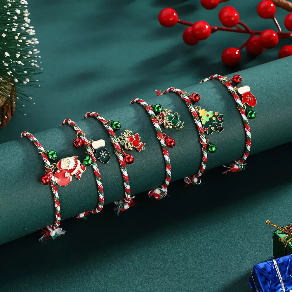 Christmas Charm Braided Rope Bracelet, image 2