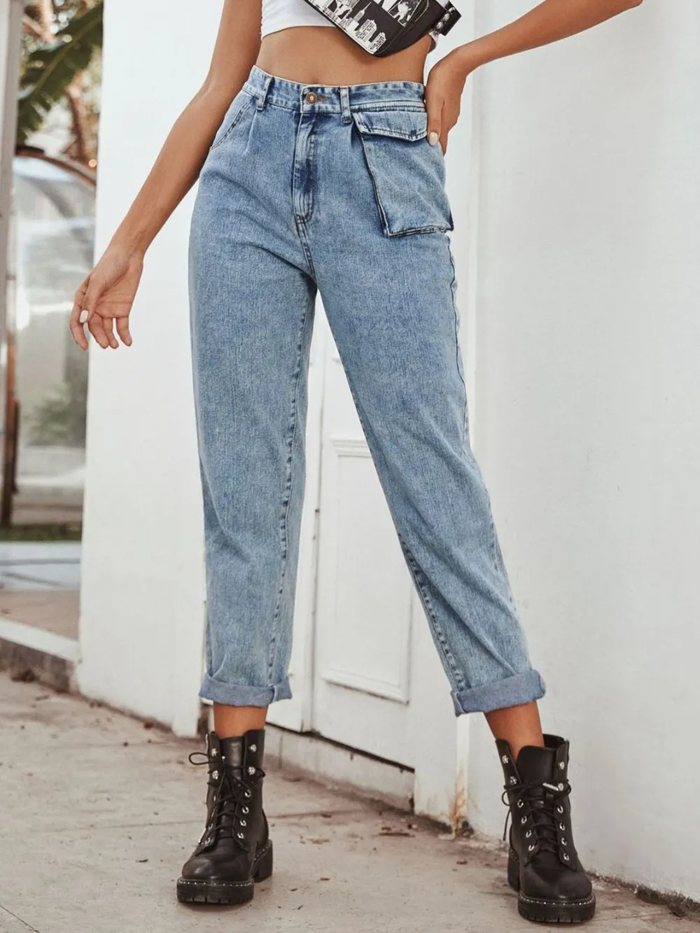High Waist Straight Leg Jeans, image 3