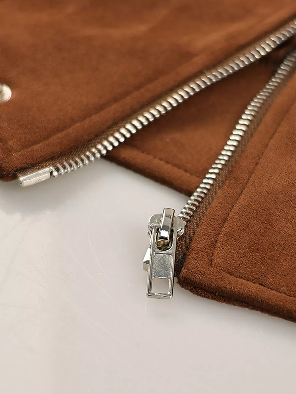 Zip Up Dropped Shoulder Moto Jacket, image 14