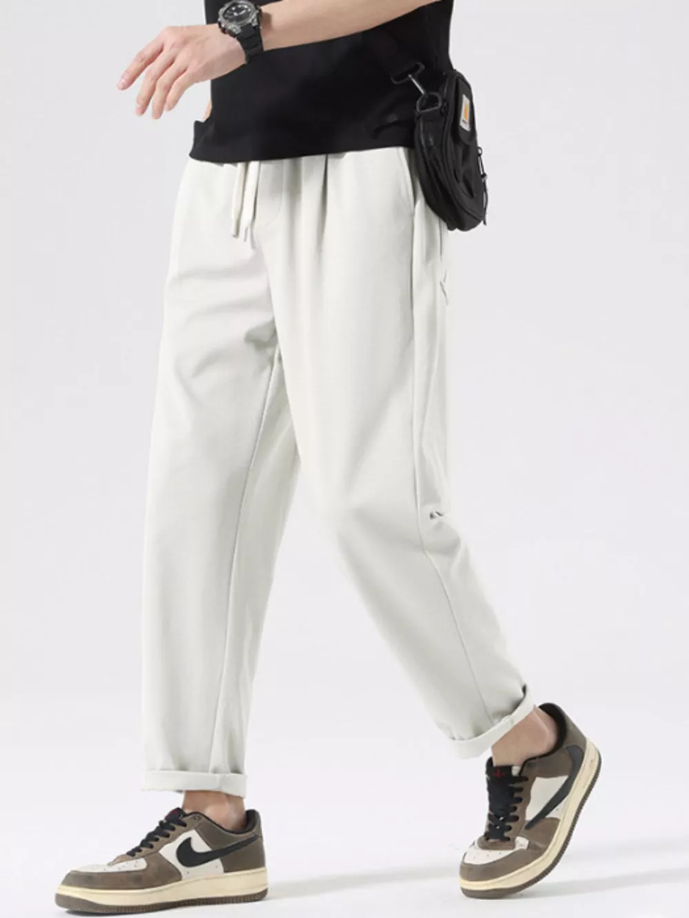 Men's Plus Size Casual Drawstring Pants, image 11