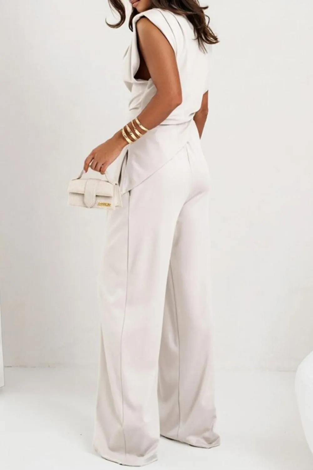 Round Neck Top and Pants Set, image 8