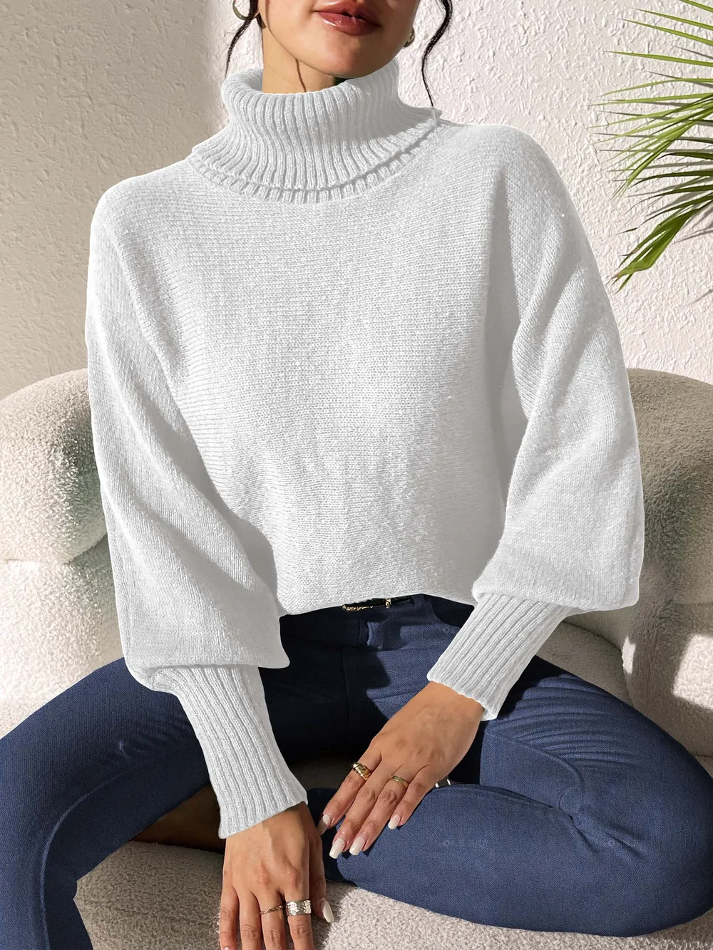 Turtleneck Long Sleeve Sweater, image 4