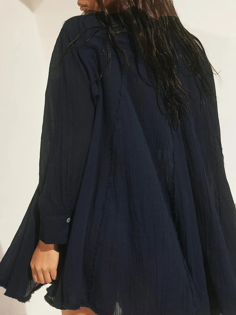 Textured Button-Down Shirt Dress, image 6