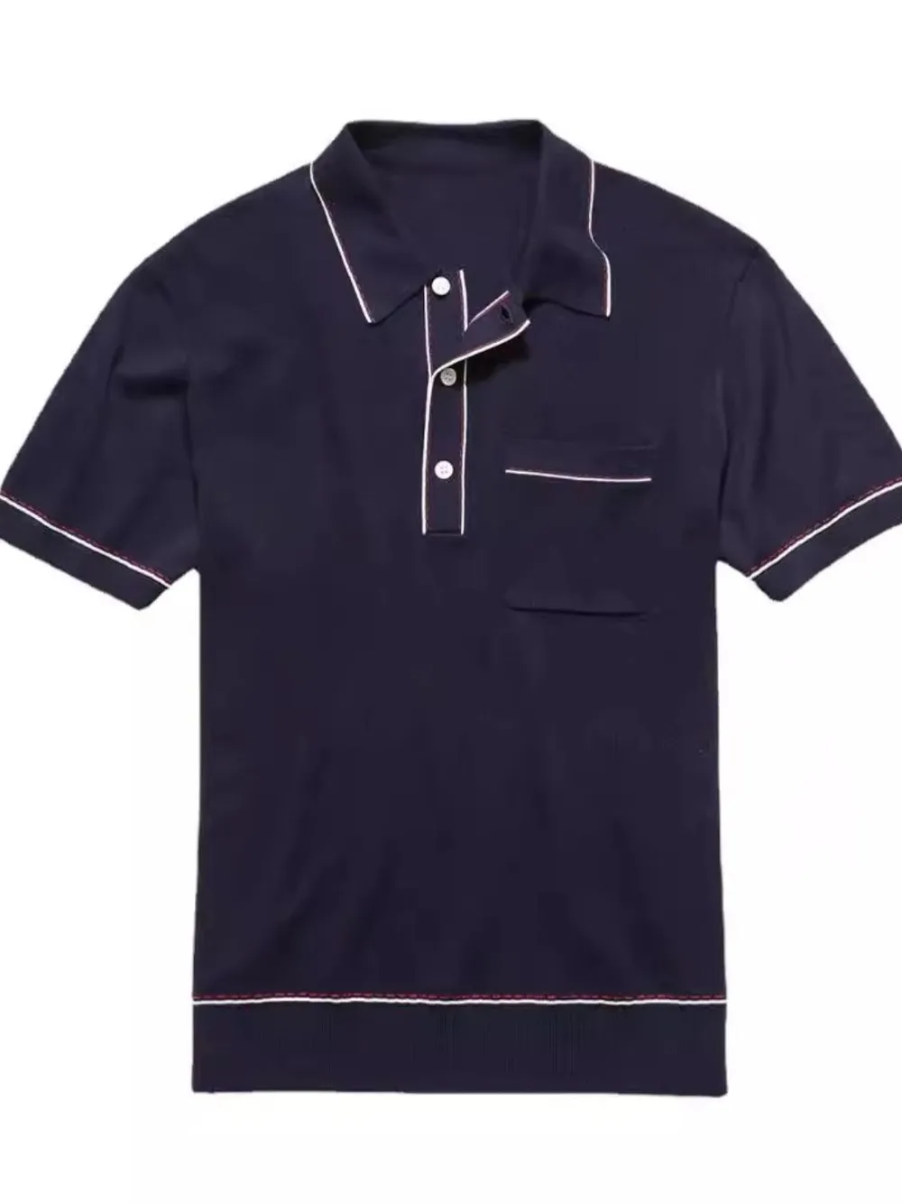 Men's Plus Size Button Detail Short Sleeve Polo, image 4