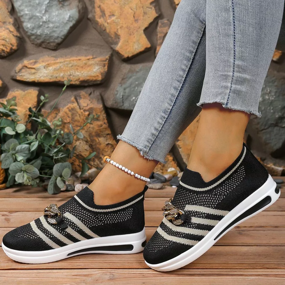 Round Toe Mesh Slip-Ons, image 6