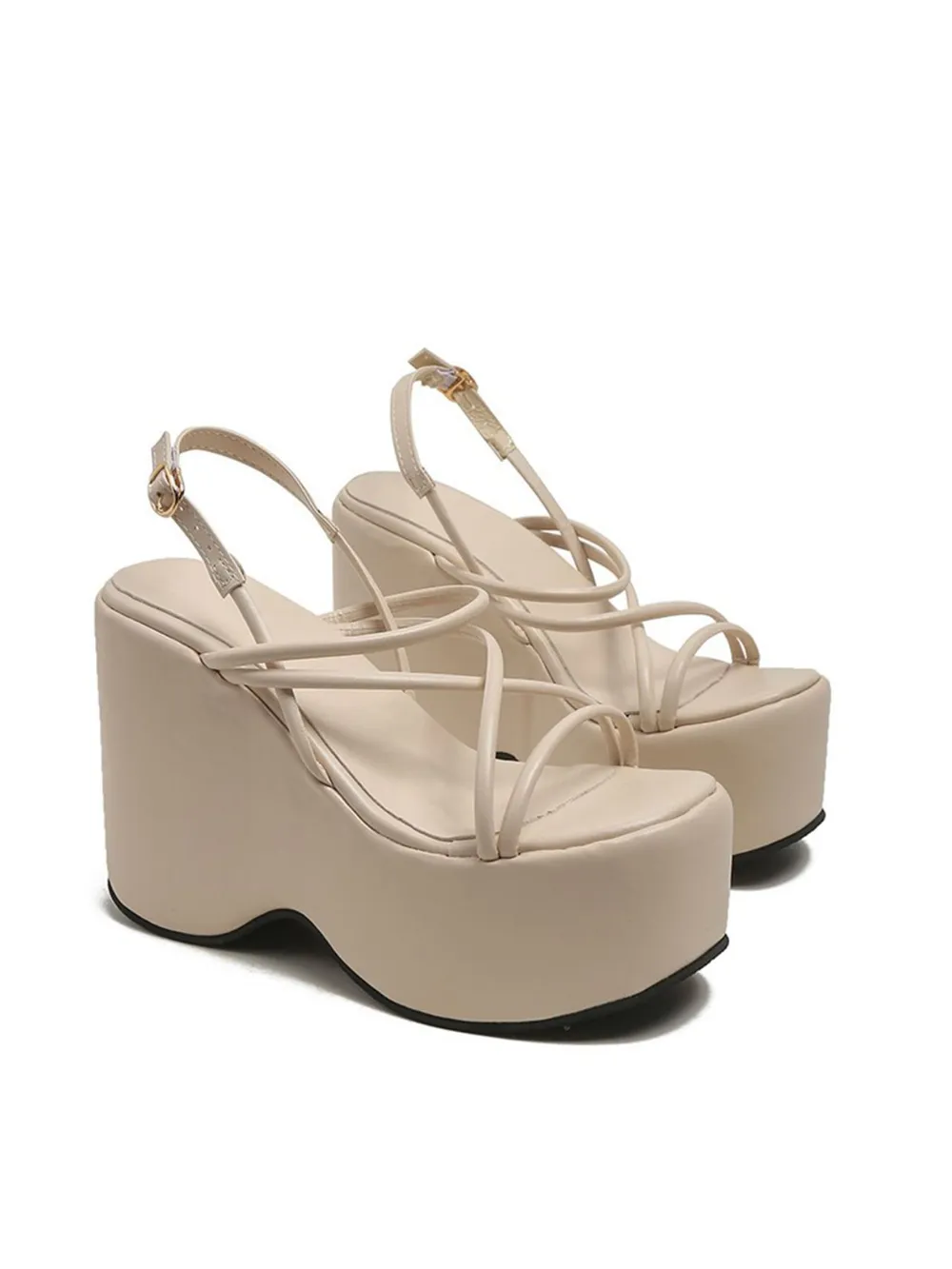 Strappy Platform Wedge Sandals