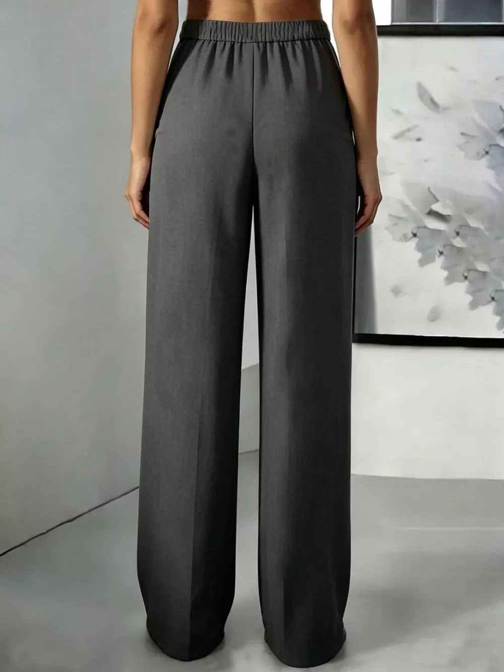High-Waisted Pleated Wide-Leg Pants, image 12