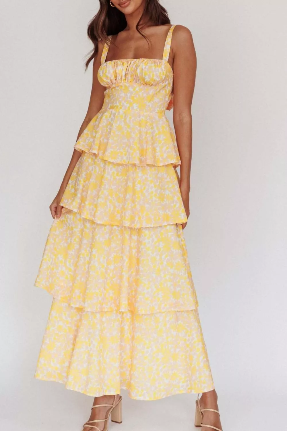Floral Layered Maxi Dress, image 9