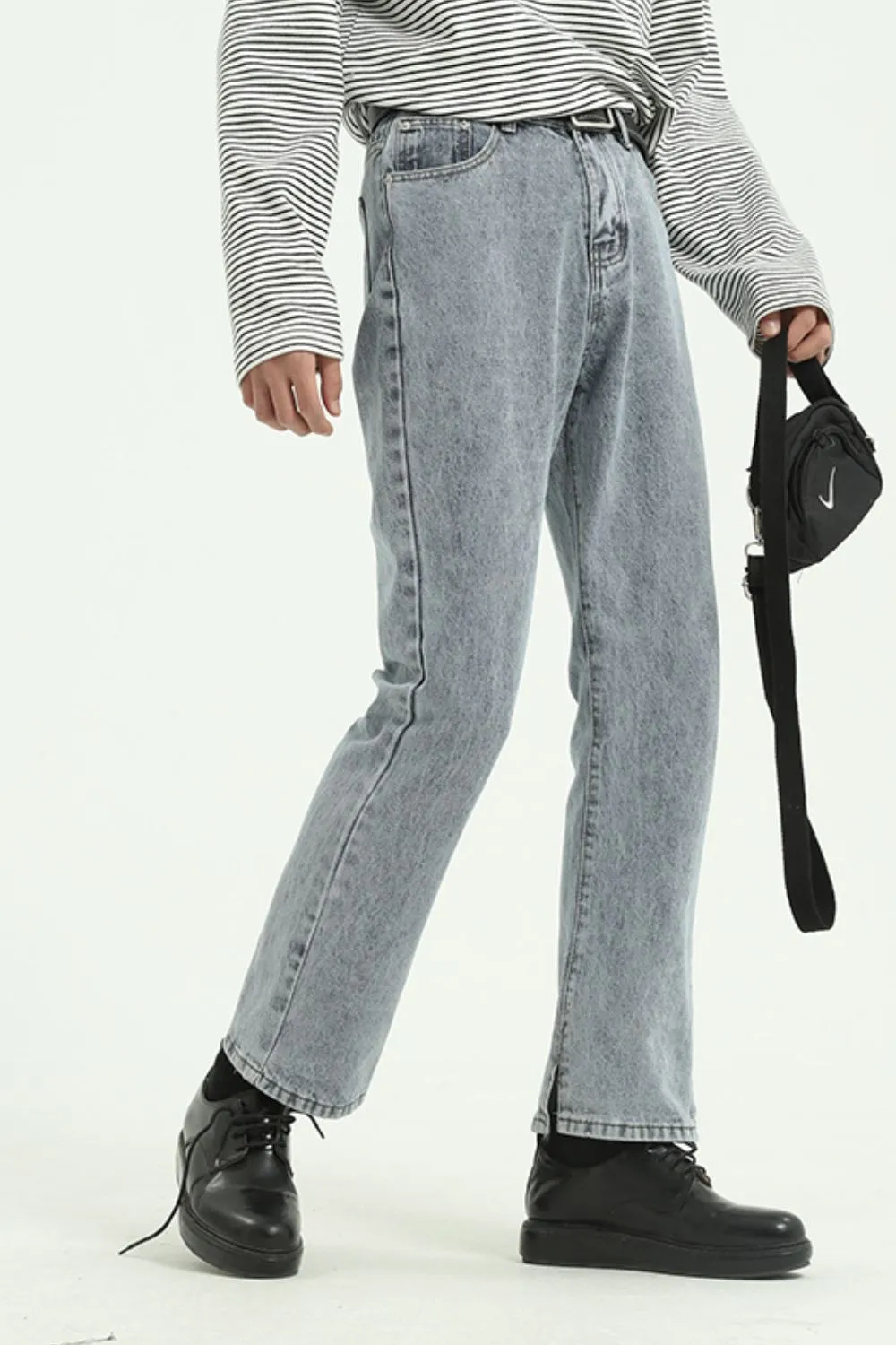 Side Slit Jeans with Pockets, image 2