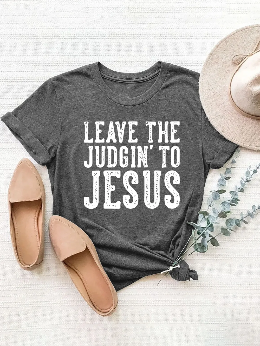 Letter Graphic Round Neck Short Sleeve T-Shirt, image 4