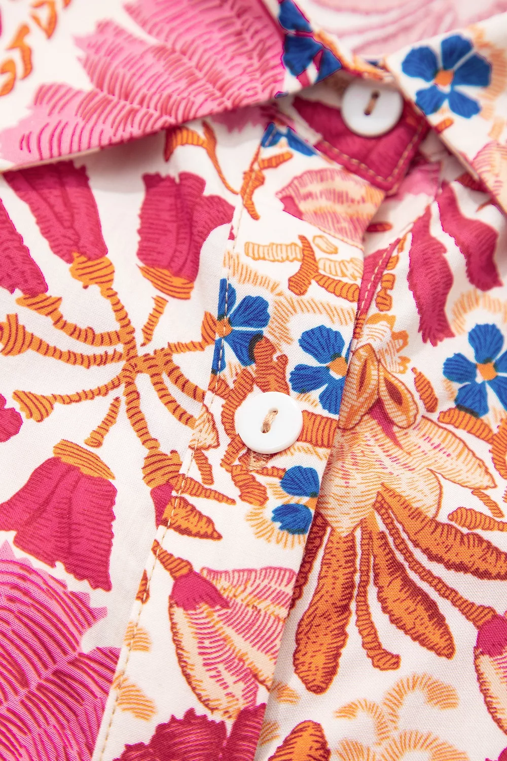 Fall Flower Print Long Sleeve Mini Dress, image 12