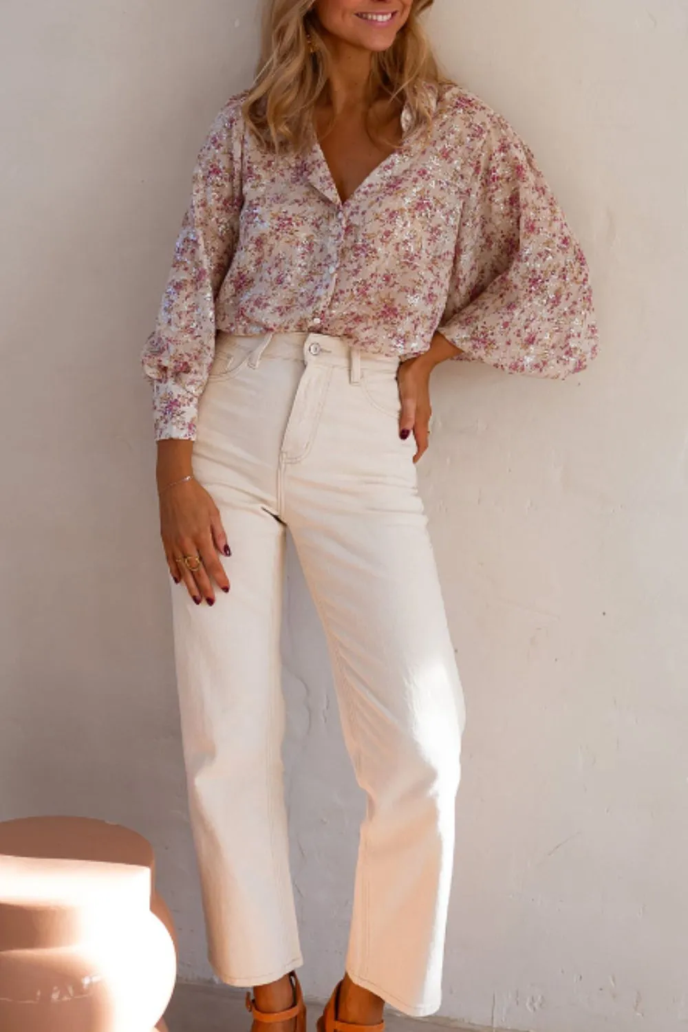 Printed Collared Neck Long Sleeve Shirt, image 14