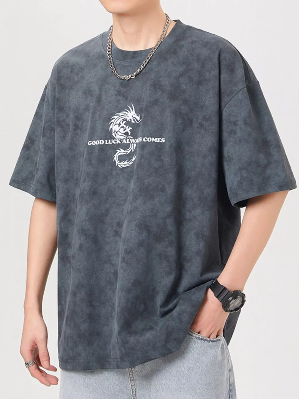 Men's Plus Size Round Neck Short Sleeve T-Shirt, image 9