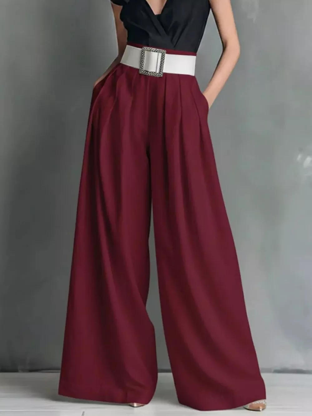 High-Waisted Wide-Leg Pants, image 6