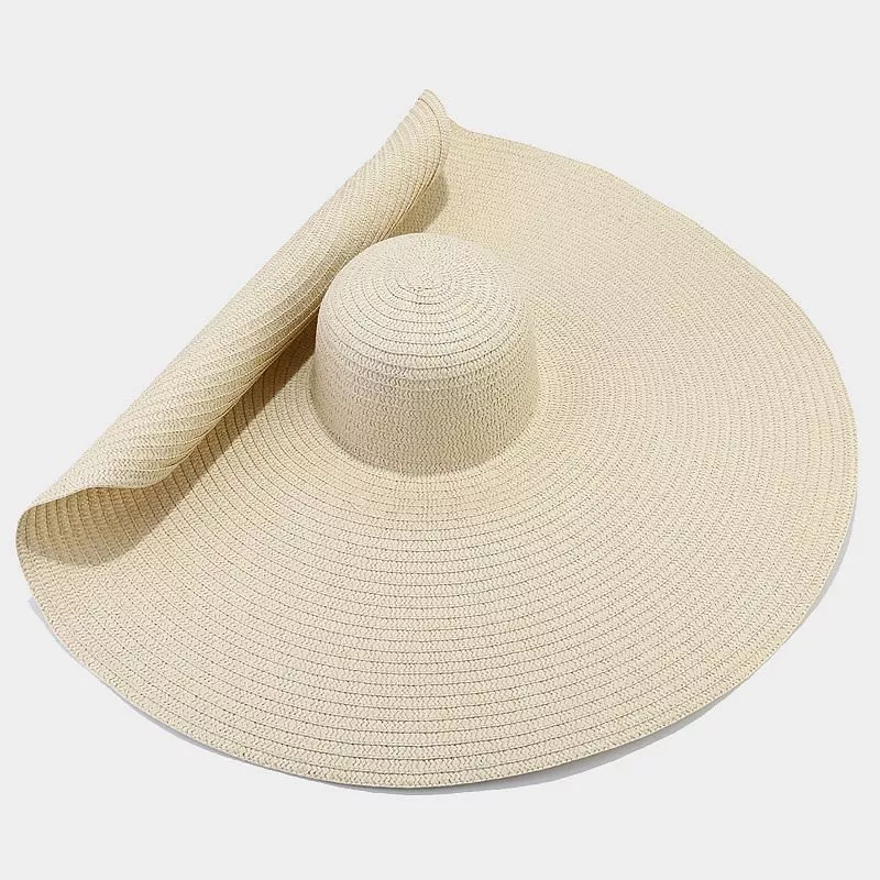 Oversized Wide Brim Straw Sun Hat, image 6