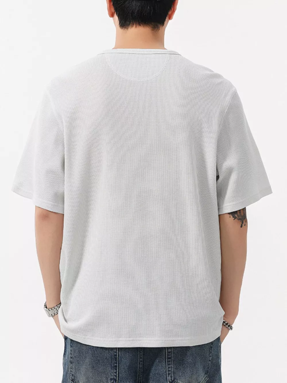 Men's Plus Size Round Neck Short Sleeve T-Shirt, image 7
